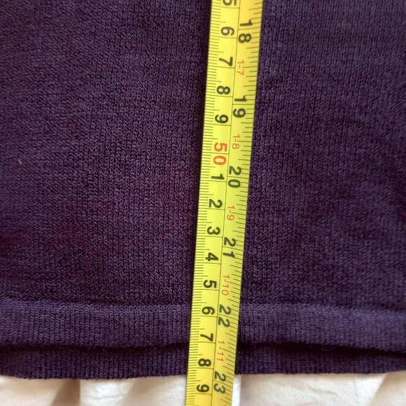 Vintage Deep Purple Whimsygtoh Y2K Sequin Trim Knit Super Soft Top Sag Harbor - Picture 4 of 6